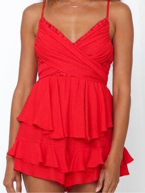 Hello Molly Liberate Me Red Romper
